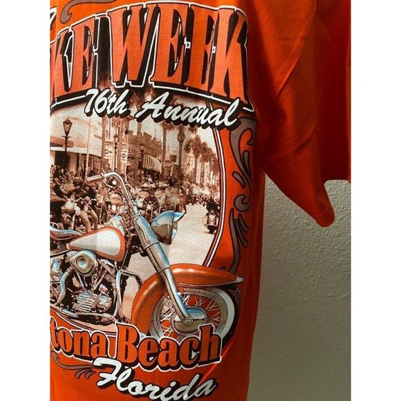 DAYTONA BEACH BIKE WEEK 76th Anniversary 2017 Men's Double-Sided Graphic T/S (M) - Picture 5 of 8